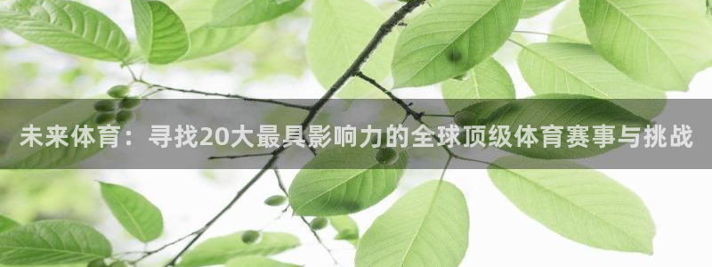 未来体育：寻找20大最具影响力的全球顶级体育赛事与挑战